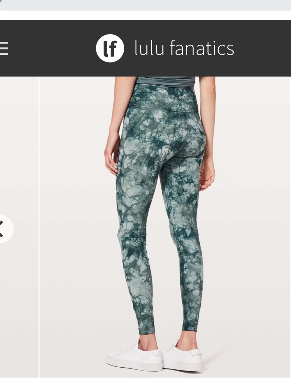 Lululemon Wunder Under Hi-Rise Tight 28" Sz 6 Dual Shibori Misty Moss Sea Steel